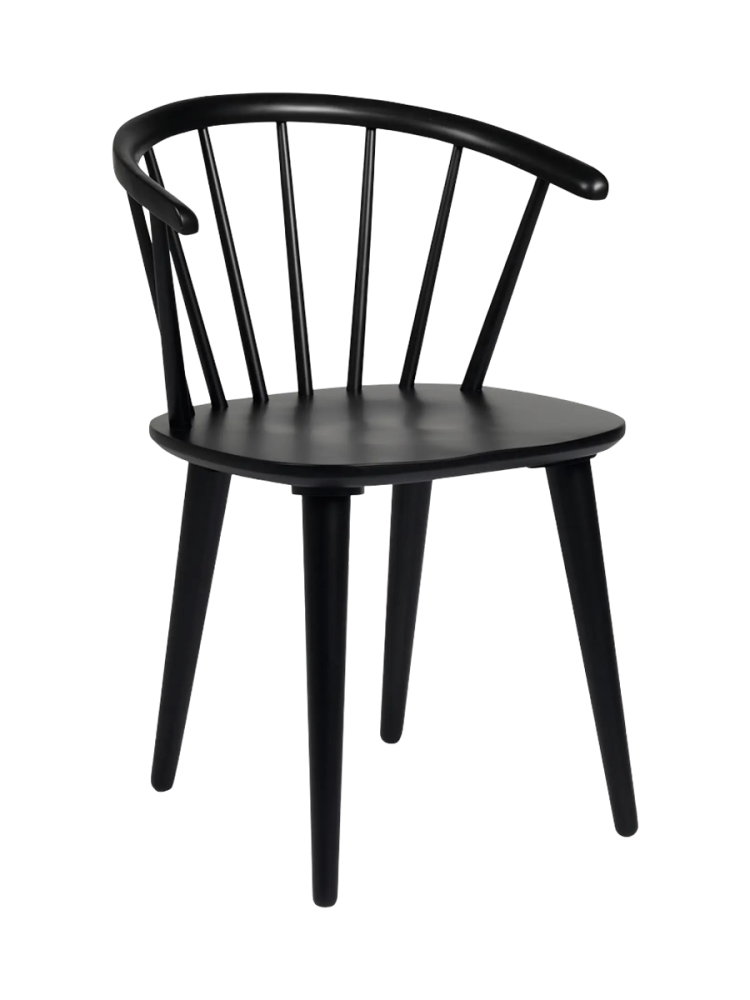Massivholz Sprossenstuhl „Carmen“ - Schwarz Rowico