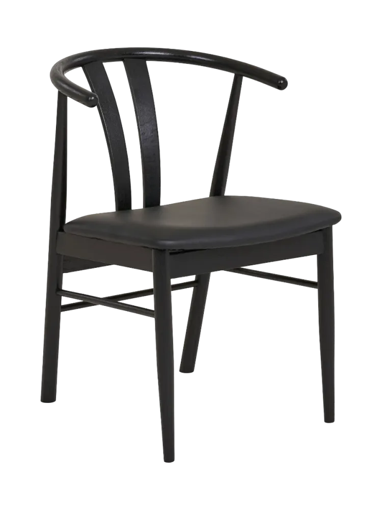 Massivholz Design Esszimmerstuhl „Artenara“ Eiche Schwarz Chosen by Bloomingloft