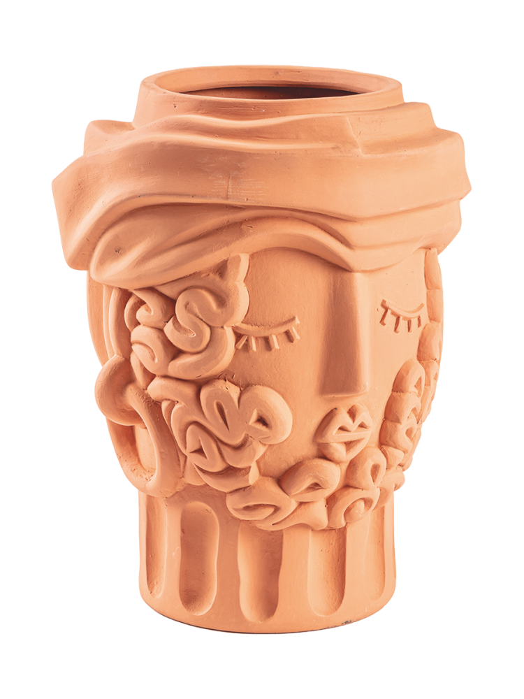 In- & Outdoor Design Blumentopf „Magna Graecia Terracotta Man“ Seletti