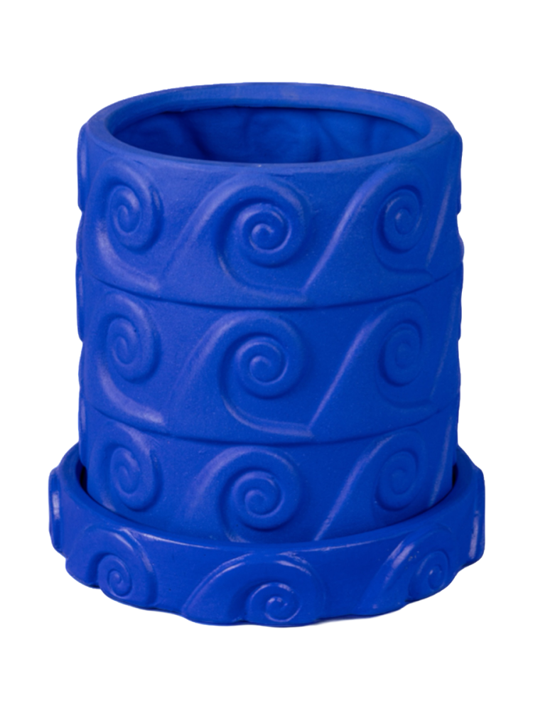 In- & Outdoor Design Blumentopf „Magna Graecia Onda Blue“ Seletti