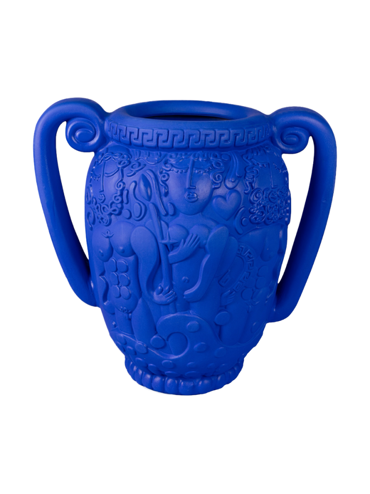 In- & Outdoor Design Blumentopf „Magna Graecia Amphora Blue“ Seletti