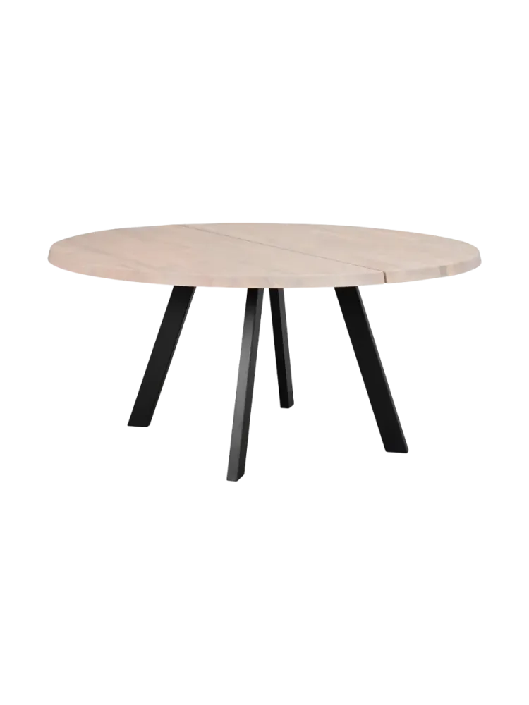Runder Massivholz Esstisch „Fred“ Ø 160 cm Rowico
