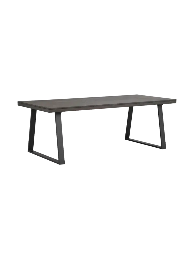 Ausziehbarer Esstisch „Brooklyn“ aus massiver Eiche, 220-320 x 95 cm - Dunkelbraun Rowico