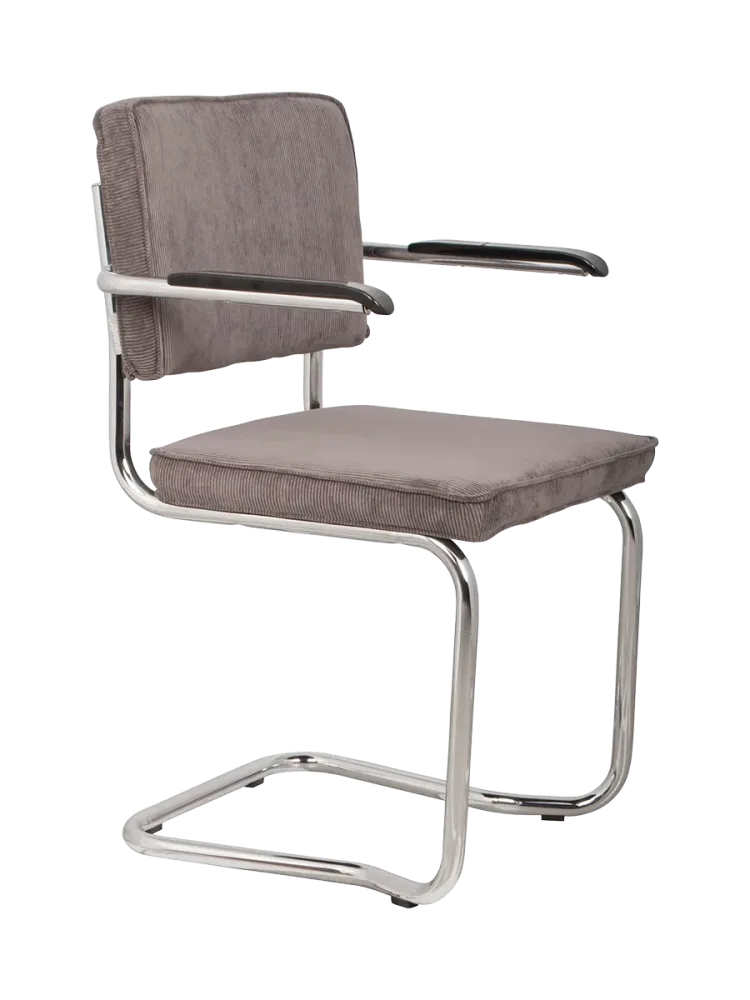 Freischwinger Design Stuhl „Ridge Kink Rib“ mit Armlehnen Zuiver