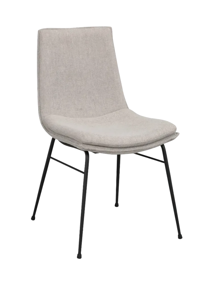 Design Stuhl Design „Lowell“ - Strukturstoff Grau Rowico