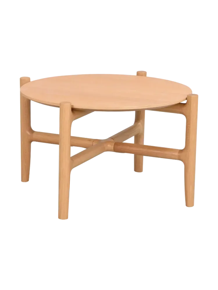 Runder Couch-/Beistelltisch „Holton“ Ø 62 cm - Eiche Natur Rowico