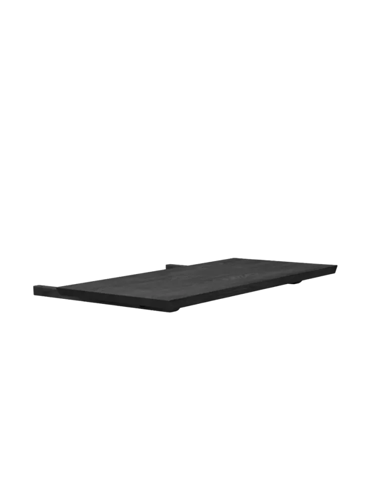 Grosser Massivholz Tisch „Carradale V“ 220-320 x 100 cm - Eiche Schwarz Rowico