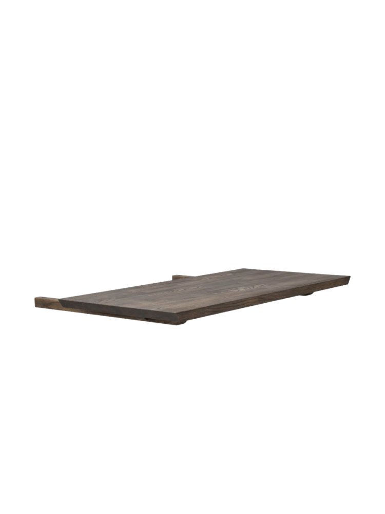 Grosser Massivholz Tisch „Carradale V“ 220-320 x 100 cm - Eiche Dunkelbraun Rowico