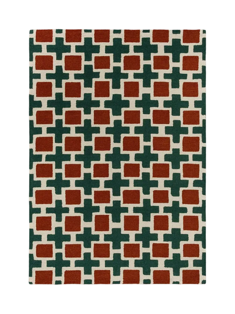 Designer Wollteppich „Hatch Rust“ - handgetuftet SCION