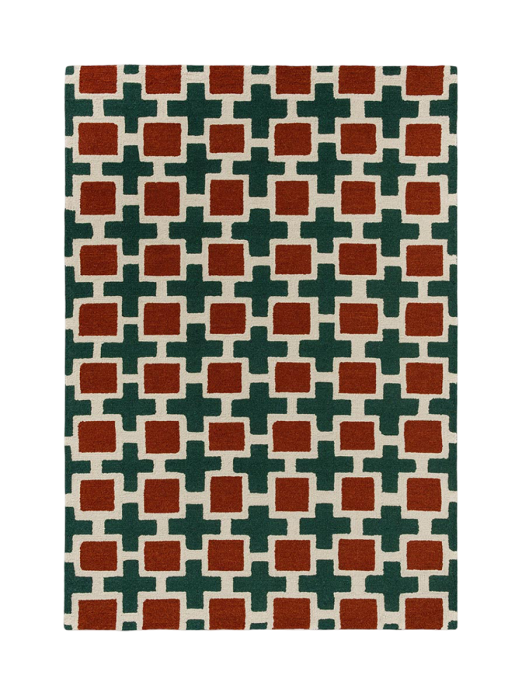 Designer Wollteppich „Hatch Rust“ - handgetuftet SCION