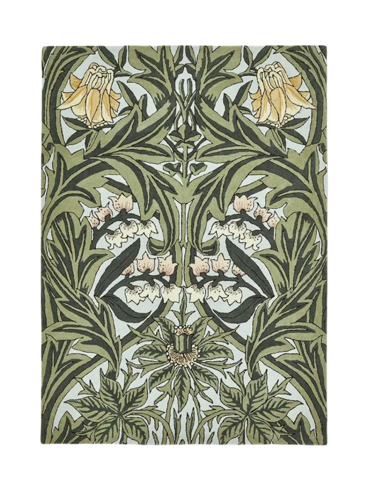 Designer Teppich „Morew Bluebell“ - handgetuftet, aus 100% reiner Schurwolle Morris & Co