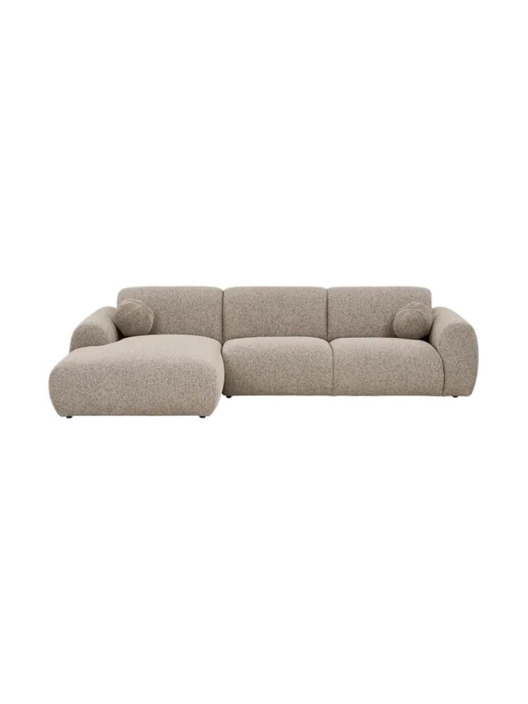 4-Sitzer Design Ecksofa „Clyde“ Olivgrün Chosen by Bloomingloft