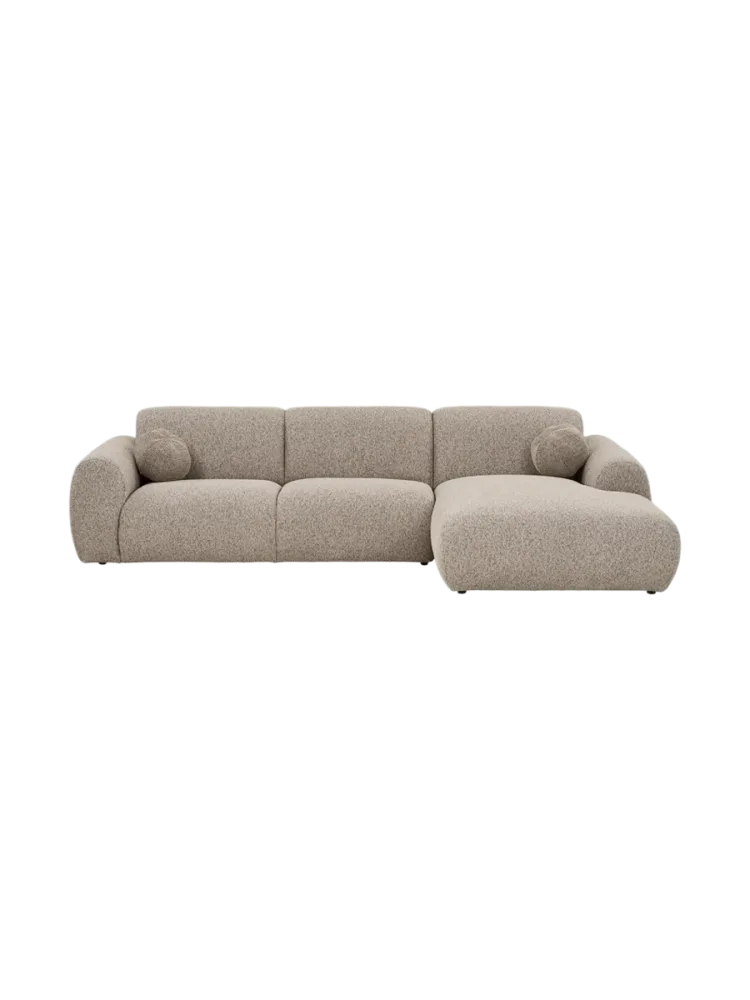 4-Sitzer Design Ecksofa „Clyde“ Stone Chosen by Bloomingloft