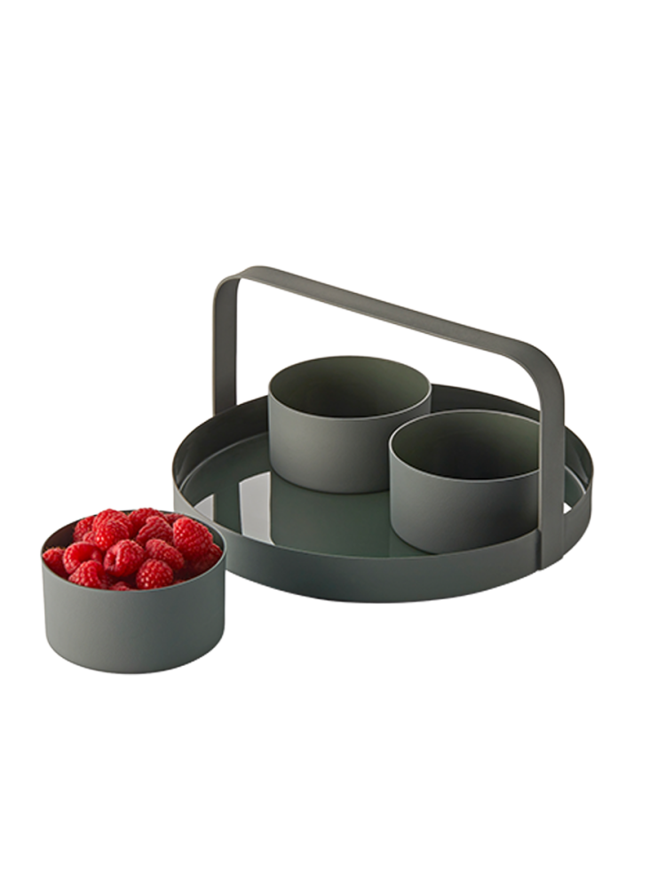 4-teiliges Design Snack-Tablett „Clara“ mit drei Schalen Philippi