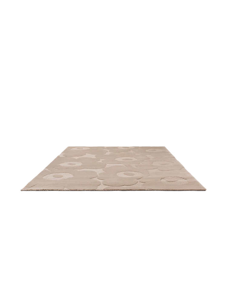 Handgetufteter Designer Teppich „Unikko Beige“ aus 100% Wolle, verschiedene Grössen MARIMEKKO