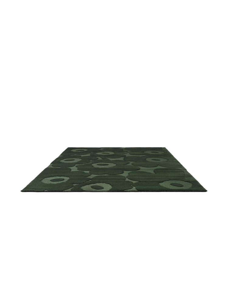 Handgetufteter Designer Teppich „Unikko Green“ aus 100% Wolle, verschiedene Grössen MARIMEKKO
