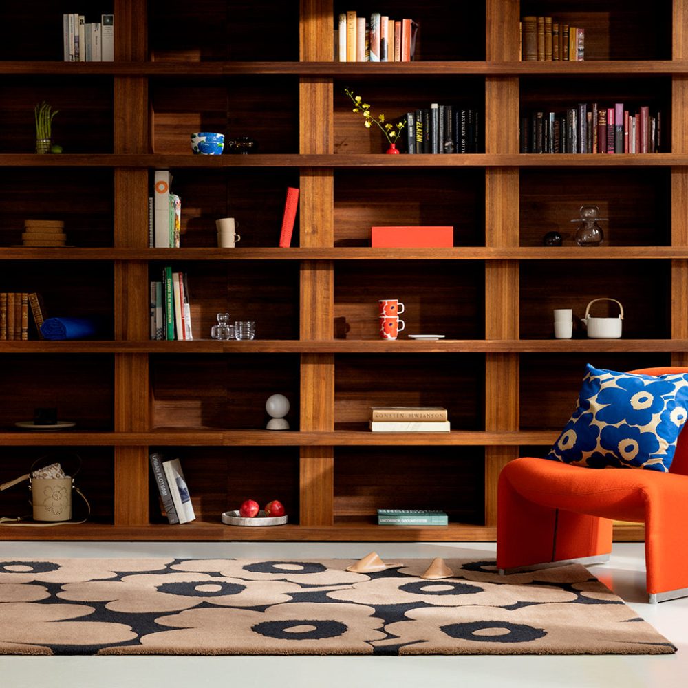 Handgetufteter Designer Teppich „Unikko Multi“ aus 100% Wolle, verschiedene Grössen MARIMEKKO