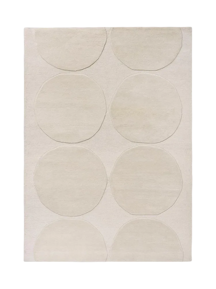 Handgetufteter Designer Teppich „Isot Kivet Natural“ aus 100% Wolle, verschiedene Grössen MARIMEKKO