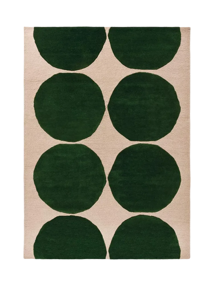 Handgetufteter Designer Teppich „Isot Kivet Green“ aus 100% Wolle, verschiedene Grössen MARIMEKKO