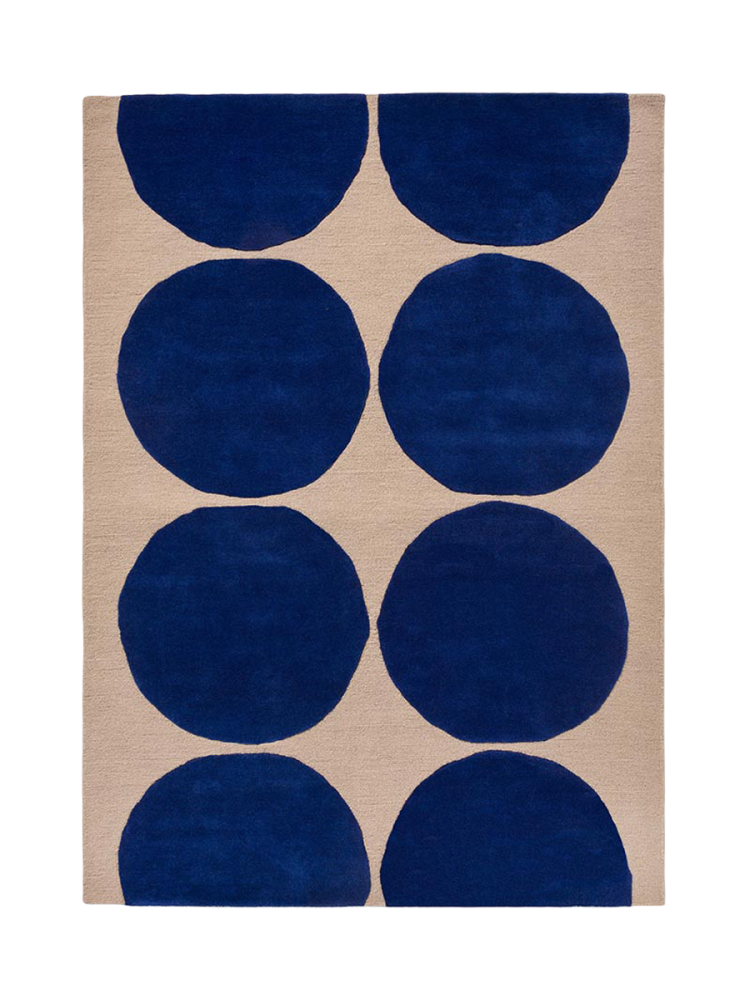 Handgetufteter Designer Teppich „Isot Kivet Blue“ aus 100% Wolle, verschiedene Grössen MARIMEKKO