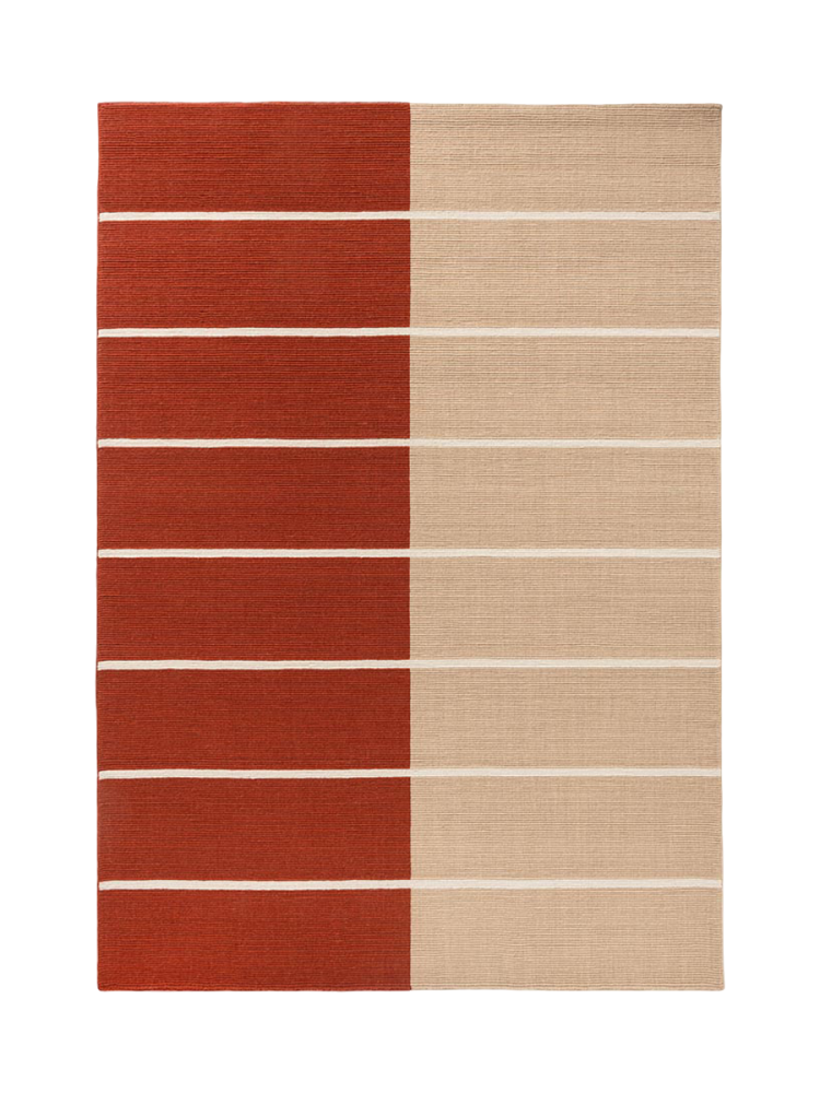 Handgetufteter Designer Teppich „Tiibet Burns Orange“ aus 100% Wolle, verschiedene Grössen MARIMEKKO