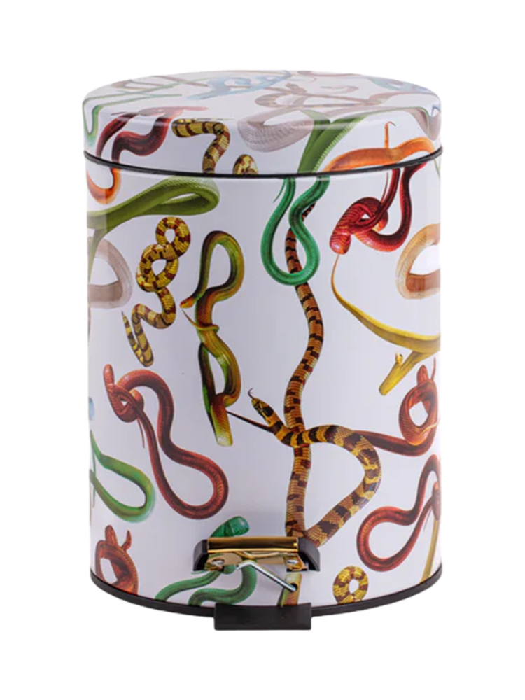 Design Abfalleimer „Toiletpaper Snakes White“ Seletti