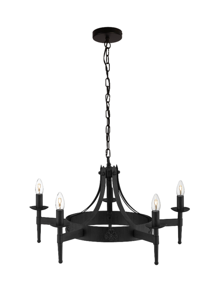 Dimmbarer Kronleuchter „Cartwheel II“ Searchlight