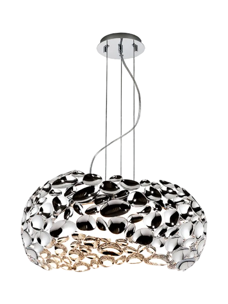 Dimmbare LED Design Pendellampe „Narisa“ Silber Schuller