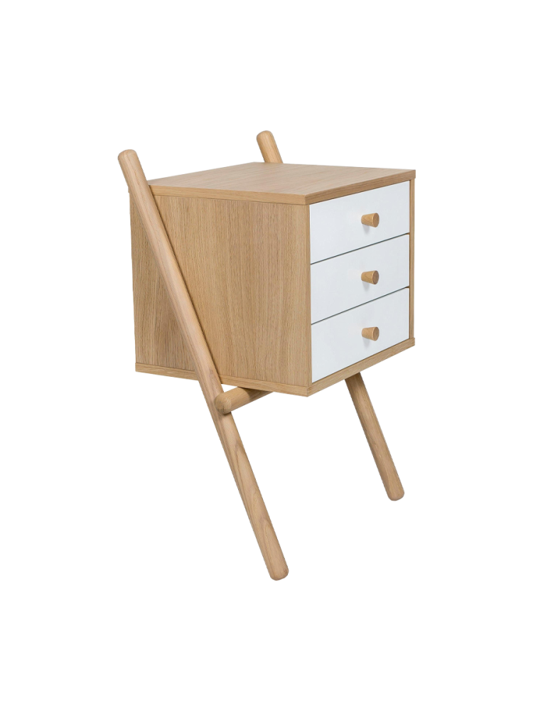 Design Nachttisch „Wiru“, drei Schubladen MR.WOOD