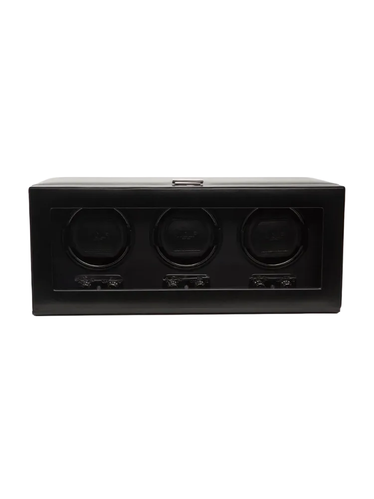 Uhrenbeweger „Heritage Triple Watch Winder“ Leder Schwarz WOLF