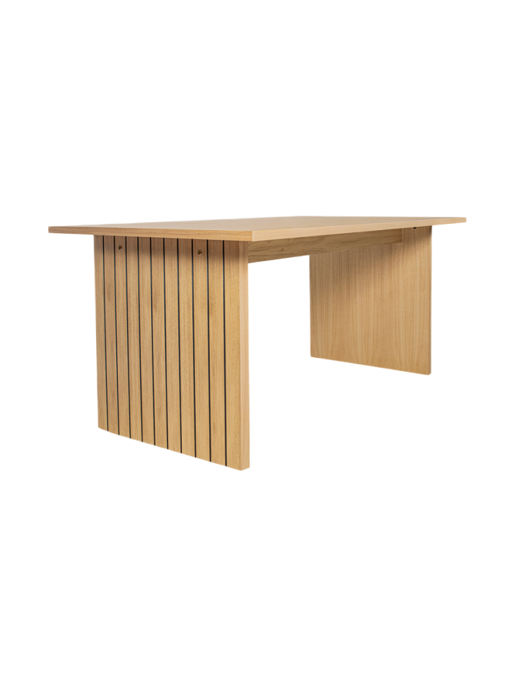 Design Esstisch „Stripe“ aus massiver und teilmassiver Eiche, 160 x 90 cm MR.WOOD