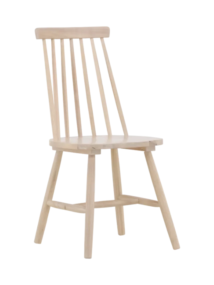 Stuhl 2er-Set Kobula Braun Holz B 43 cm - Farbe: Hellbraun - Material: Gummibaum - Stuhl 2er-Set