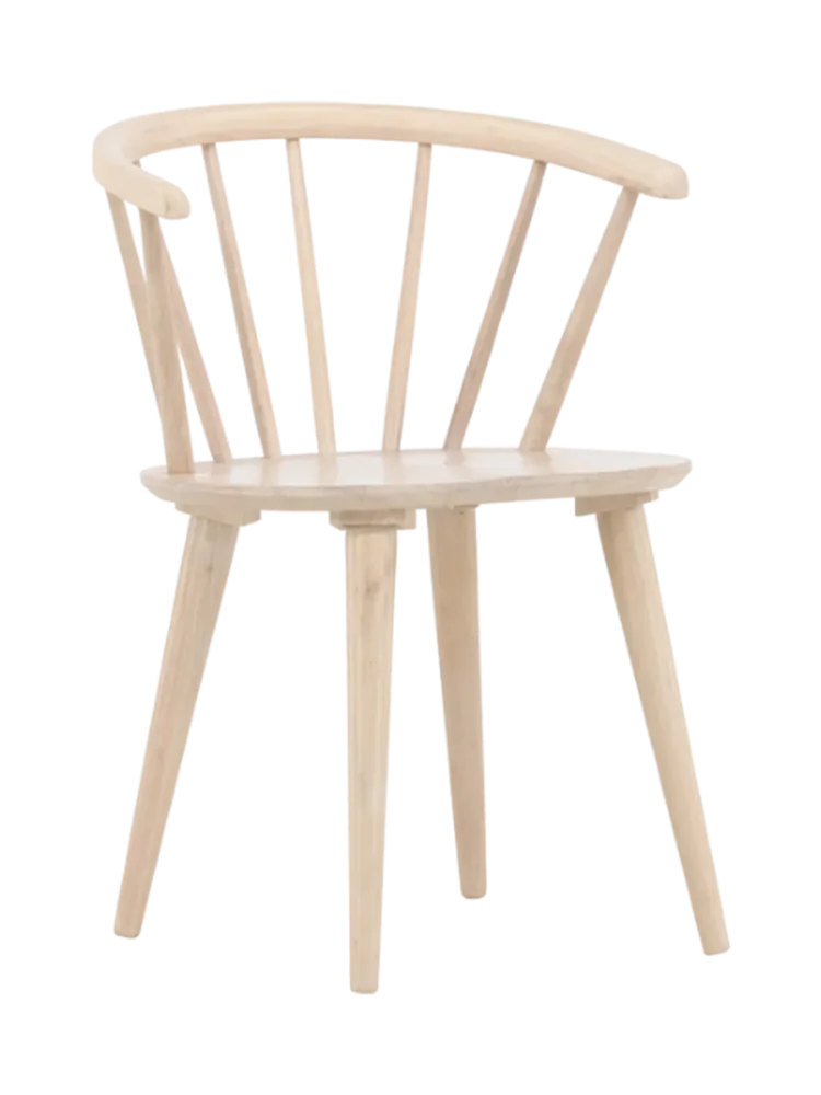 Stuhl 2er-Set Glasyr Braun Holz B 55 cm - Farbe: Hellbraun - Material: Gummibaum - Stuhl 2er-Set