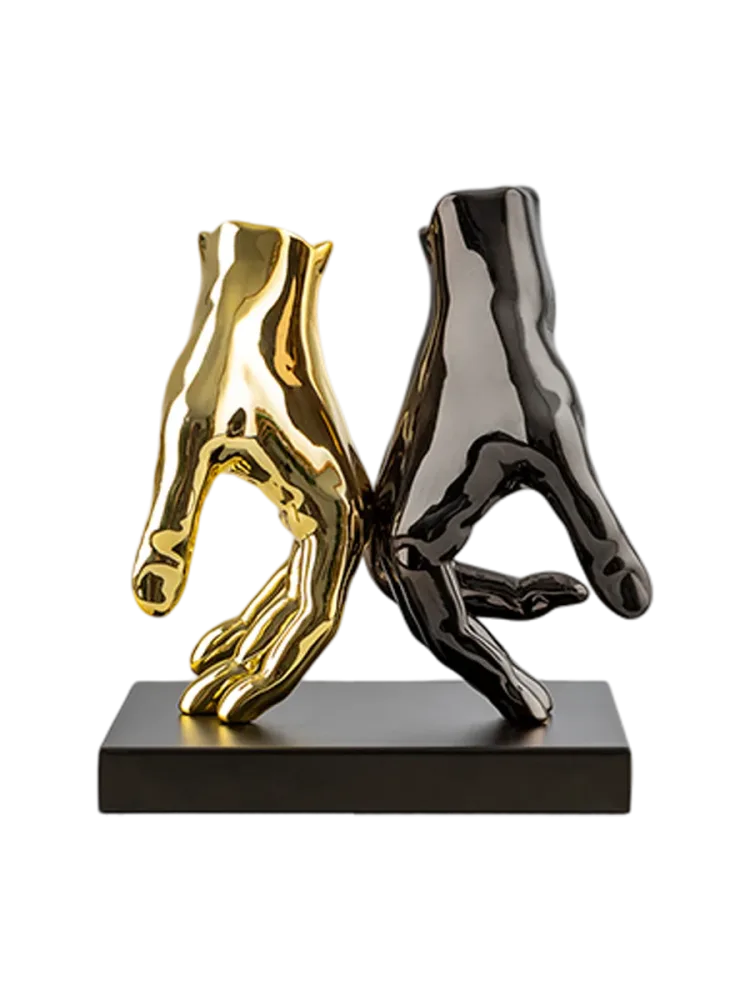 Design Deko-Objekt „Manos“ Schwarz, Gold Schuller