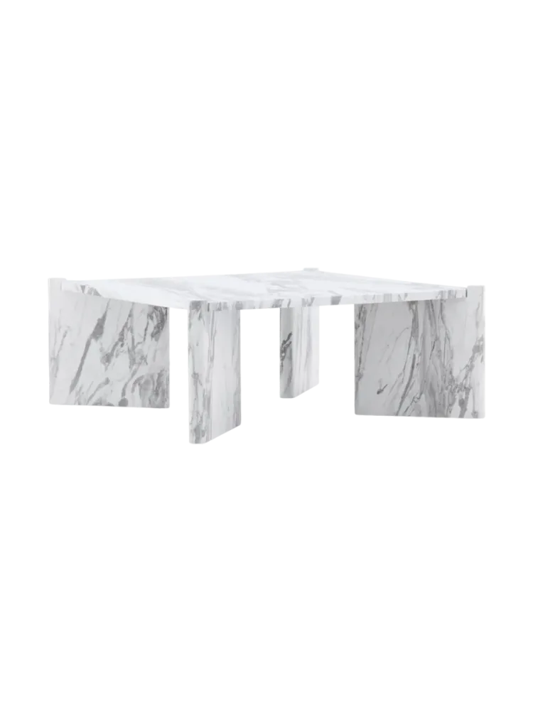 Design Couchtisch „Rogaland“ in Marmoroptik Marmoroptik Weiss VE DESIGN