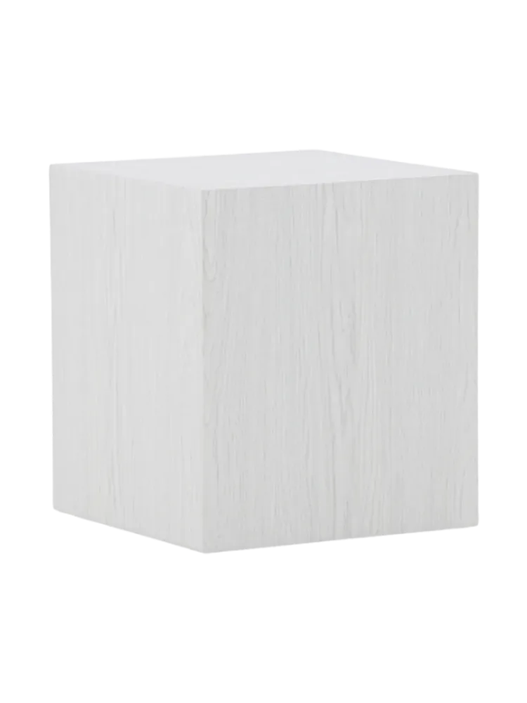 Design Beistelltisch „York high“ - 40 x 40 cm Whitewash VE DESIGN