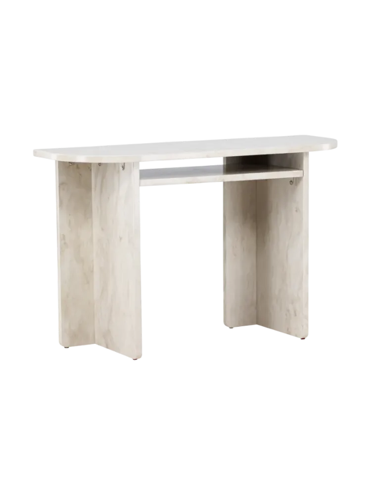 Design Konsole „Alesund“ 120 x 75 cm Beige marmoriert VE DESIGN