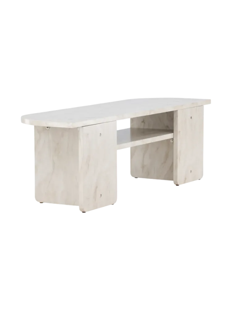 Design Lowboard „Alesund“ 140 x 40 cm Beige marmoriert VE DESIGN