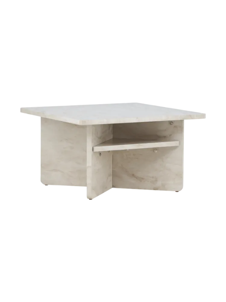 Design Couchtisch „Alesund“ Beige marmoriert VE DESIGN