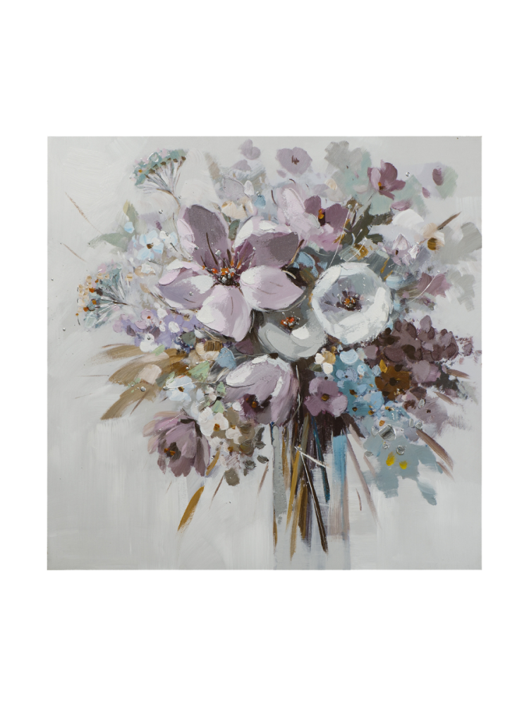 Handgemaltes Bild „Strahlender Blumenstrauß II“ 80 x 80 cm Crea Collection