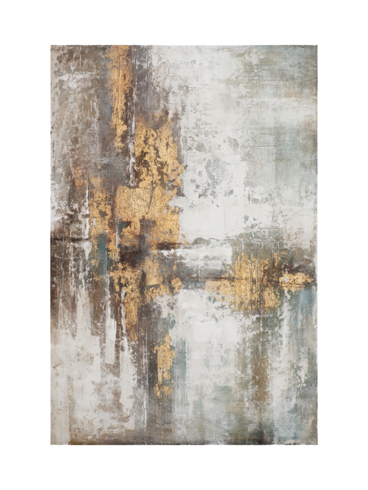 image LAND Bild Abstrakte Farbkomposition in Beige und Gold Gelb | Schubiger Möbel
