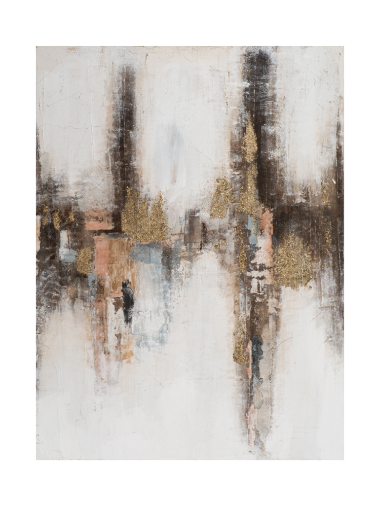 image LAND Bild Abstrakt in Nude und Gold Gelb | Schubiger Möbel