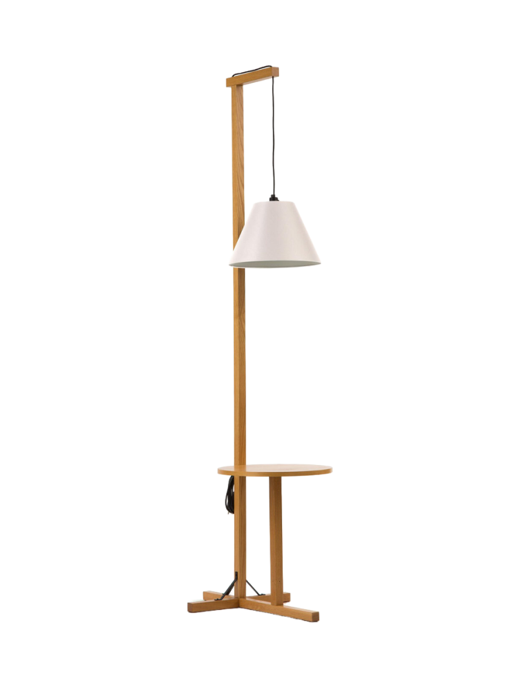 Design Stehlampe „Champion“ mit Beistelltisch MR.WOOD