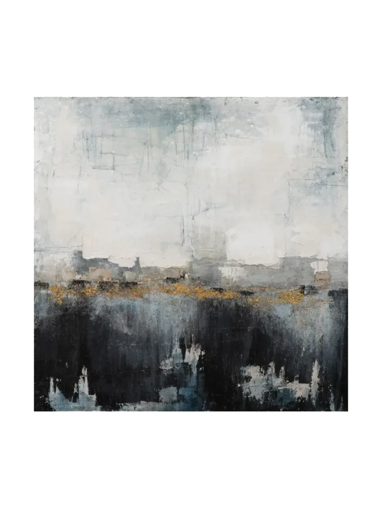 Handgemaltes Bild „Abstrakter Teich“ 100 x 100 cm Crea Collection
