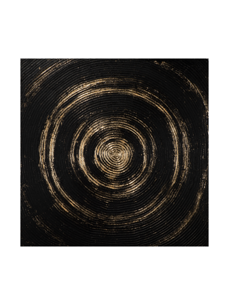image LAND Bild Elegantes Mandala Schwarz-Gold Mehrfarbig | Schubiger Möbel