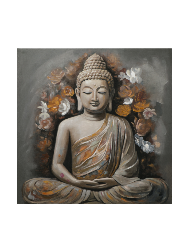 image LAND Gemälde Flowered Buddha  | Schubiger Möbel