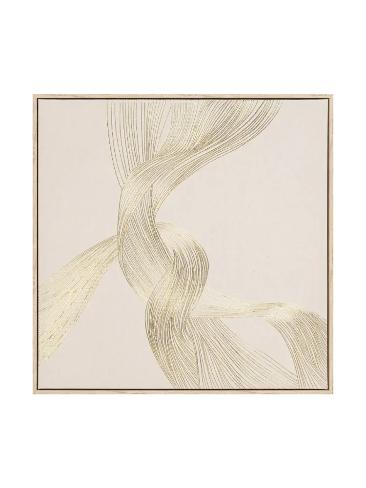 image LAND Bild mit Rahmen Golden Swirl 2  | Schubiger Möbel