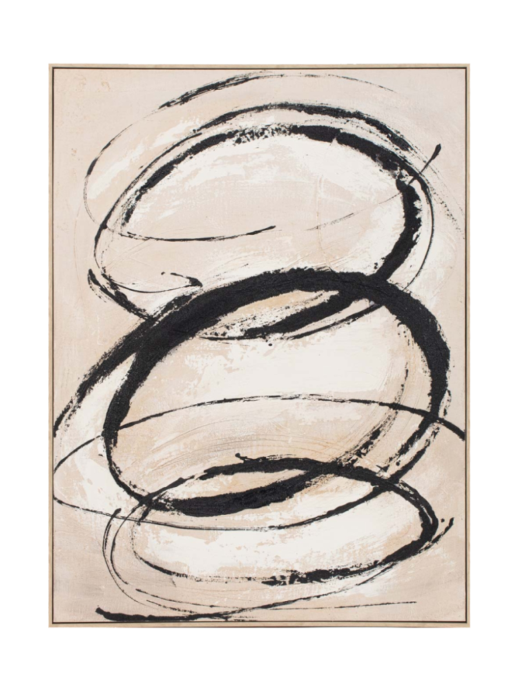image LAND Gemälde Nature Swirls Graphite  | Schubiger Möbel
