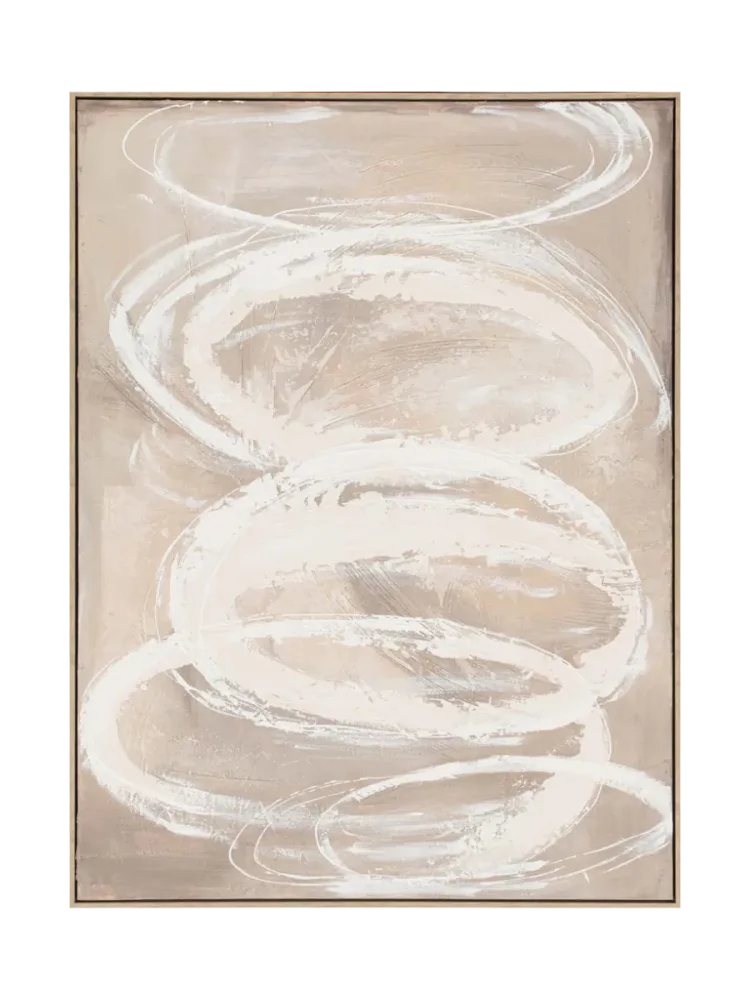 image LAND Gemälde Nature Swirls Cream  | Schubiger Möbel
