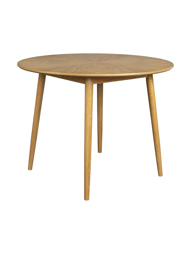 Runder Esstisch „Fabio“ aus Eichenholz, verschiedene Grössen White Label by Bloomingloft
